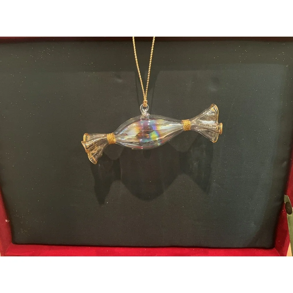 Brookstone Handblown Bonbon Christmas Ornament Set With Box‎